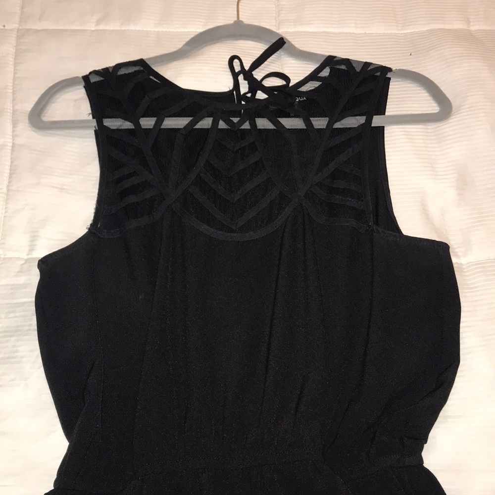 Black Romper with open back